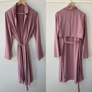 Dusty pink trench coat jacket